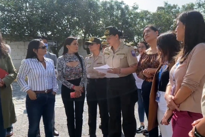 En el recorrido, estuvo presente la nueva directora de la Escuela Superior de Policía, Irany Ramírez.