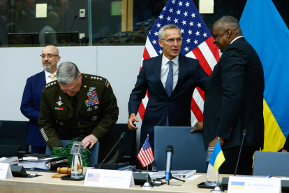 Reunión del grupo de contacto de Defensa de Ucrania como parte de un Consejo de Ministros de Defensa de la OTAN en Bruselas.