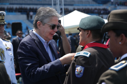 Recordatorio. Lasso reafirmó el compromiso de integrar más policía