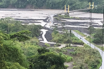 Amazonía. El río Upano se desbordó este sábado, tras las fuertes lluvias que está previsto que continúen hasta el lunes.