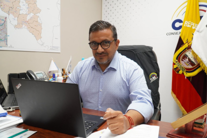 El director provincial del CNE en Los Ríos, Juan Cevallos.