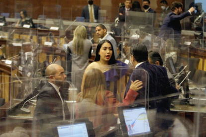 ============04 Pie de foto (32188437)============
Postura. Los asambleístas Alejandro Jaramillo y Johanna Moreira forman parte del ala rebelde de la ID.