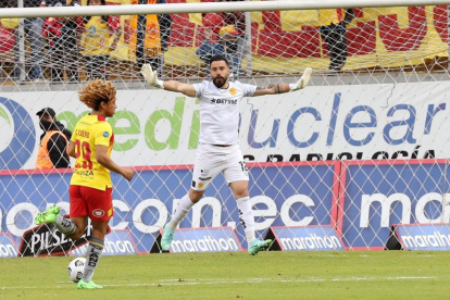 Hernán Galíndez es una de las figuras de Aucas, líder de la segunda etapa de LigaPro, y que es el favorito para ser finalista del torneo.