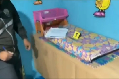 Captura de video de lugar allanado, en Quito.