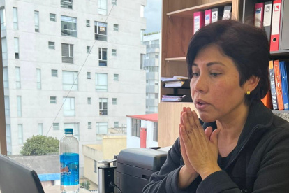 Cita. Elizabeth Otavalo, madre de María Belén Bernal, contó sus inquietudes a comisionado internacional.