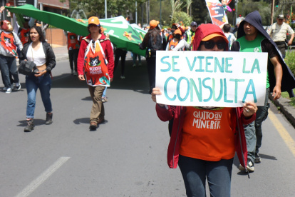 Los colectivos y activistas se juntaron para hacer la entrega oficial de las firmas en Quito