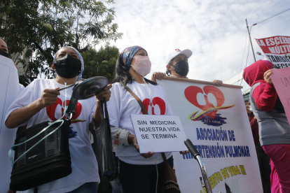 PLANTÓN POR LA FALTA DE MEDICAMENTOS PARA LAS PACIENTES CON ENFERMEDADES RARAS EN DICIEMBRE DEL 2021.