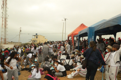 Evacuación. Tuvo errores. La mayoría se concentró en un punto.