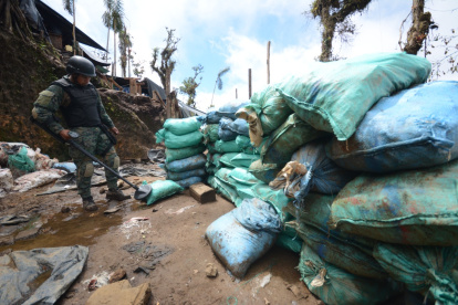 Incautación. El material proviene de la minería ilegal, especialmente de Buenos Aires, ubicado al noreste de Imbabura.