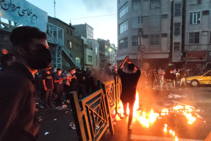 Protestas en Teherán el pasado 21 de septiembre por la muerte de la joven Mahsa Amini.