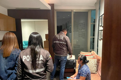 Varias unidades de la Policía Nacional participaron en el operativo dado en Samborondón, provincia del Guayas.