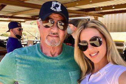 Sylvester Stallone y su hija Sophia.