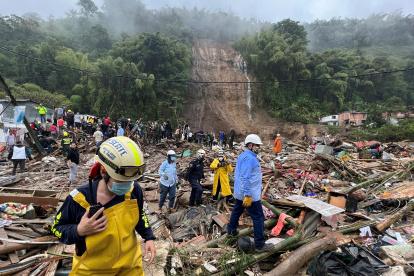Imagen de archivo de unauna zona afectada por un deslizamiento de tierra causado por las fuertes lluvias en Colombia. EFE/ SANTIAGO GAVIRIA