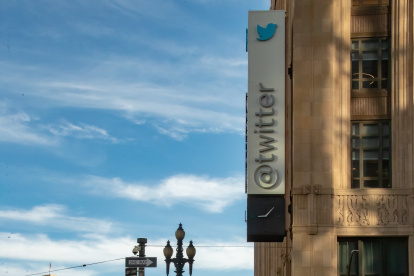 Vista exterior de la sede de Twitter en San Francisco, California, el 28 de octubre de 2022.