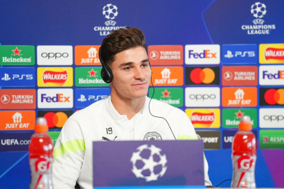 Julián Álvarez, una de las jóvenes figuras del Manchester City.