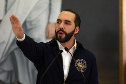 Fotografía de archivo en la que se registró al presidente de El Salvador, Nayib Bukele, en San Salvador (El Salvador).