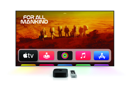Imagen facilitada del nuevo dispositivo de televisión en "streaming" de Apple, el Apple TV 4K de tercera generación, que llegará a las tiendas este jueves.