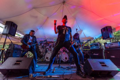 La banda durante uno de sus últimos conciertos en vivo.