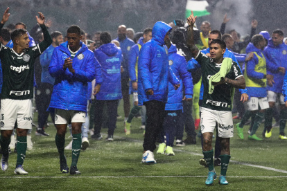 Los elementos del Palmeiras festejan un nuevo campeonato.