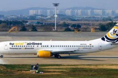 Aeropuerto.- Una de las naves de la aerolínea Turpial.