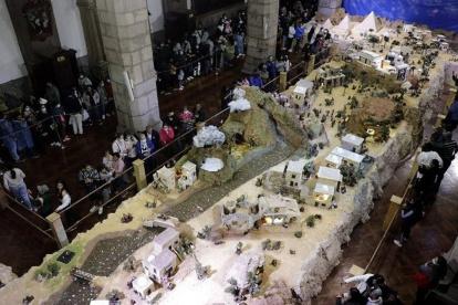 Obra. El pesebre más grande está en exhibición hasta enero de 2023.
