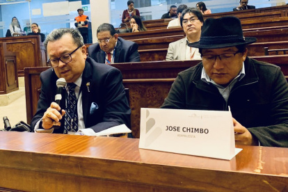 Héctos Vanegas y José Chimbo (Pachakutik) son dos de los cuatro interpelantes en este juicio político.