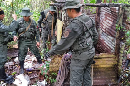 Una  intervención militar en un campamento de esta organización criminal que estaba ubicado en la población Tumeremo, dio con el hallazgo.