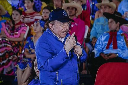 Fotografía de archivo en la que se registró al presidente de Nicaragua, Daniel Ortega, en Managua (Nicaragua). EFE/Jorge Torres