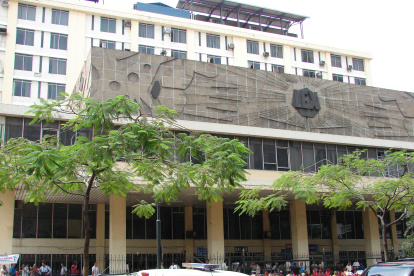 Fachada de la Corte de Justicia del Guayas.