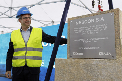 Fotografía de archivo en la que se registró al director ejecutivo de Nestlé para Latinoamérica, Laurent Freixe.