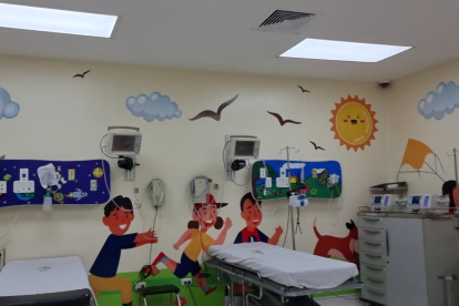El área rehabilitada del Hospital del Niño, según la información proporcionada por el Ministerio de Salud Pública.
