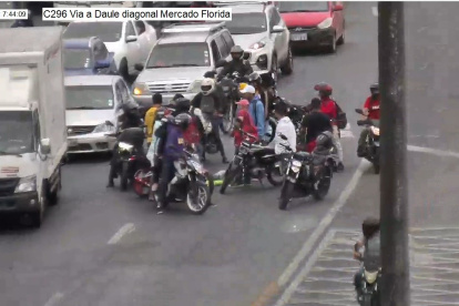 Hechos. Uno de los siniestros registrados en la vía a Daule.