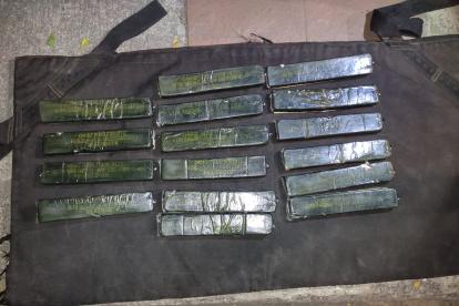 Parte del material incautado.