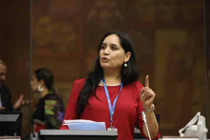 Proponente. Mireya Pazmiño, disidente de Pachakutik y aliada de los correístas, es la impulsora del juicio político a solo cuatro de los siete consejeros.