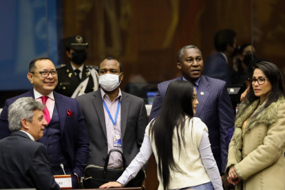 Posición. El bloque correísta votó por la exclusión de tres de los siete consejeros del CPCCS del juicio político.