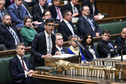 El Primer ministro de Reino Unido en una sesión del Parlamento.