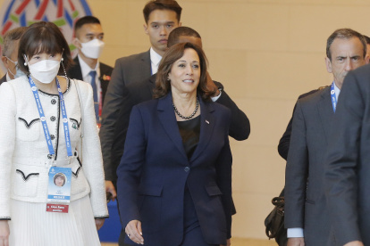 La vicepresidenta de Estados Unidos Kamala Harri acude a la cumbre