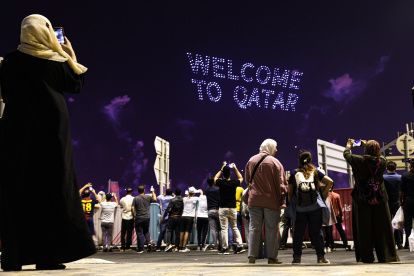 Doha, Qatar, a pocas horas del inicio del Mundial.