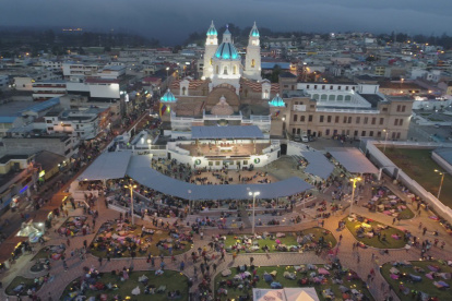 Vista de los exteriores del santuario la mañana de este domingo 20 de noviembre.