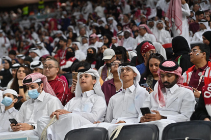 Hinchas de Qatar.
