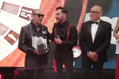 Carlos con Luis Tippán y Marco Tapia.