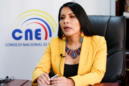 La presidenta del CNE, Diana Atamaint, en una fotografía de archivo.
