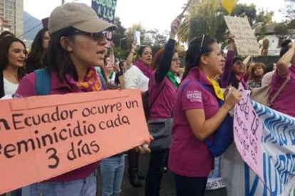 Protestas feministas en Ecuador