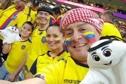 Boris Cano está en Doha disfrutando del Mundial junto a su familia. Él es mantense, pero vive en los Estados Unidos. Se quedará durante toda la competencia.