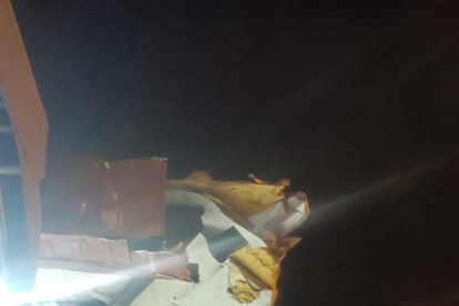 Efecto. Otro daño más en esta parada del sistema de transporte masivo.