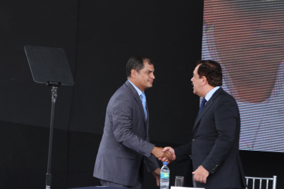 Inauguración del edificio de la Contraloría, en octubre del 2015, en Guayaquil.