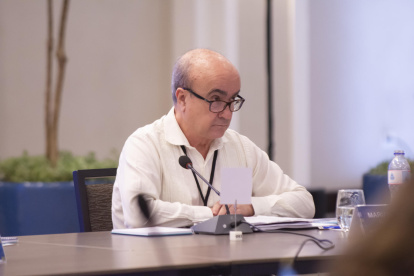 Mariano Jabonero, secretario general de la Organización de Estados Iberoamericanos para la Educación, la Ciencia y la Cultura (OEI), participa en la XIV Reunión Ordinaria de la Asamblea General de la institución, el 25 de noviembre de 2022, en Santo Domingo (República Dominicana)