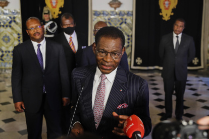 El presidente de Guinea Ecuatorial, Teodoro Obiang, este junio en una visita a Portugal. EFE/EPA/MANUEL DE ALMEIDA