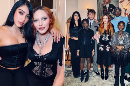 Madonna junto a sus hijos. En la foto de la izquierda con su primogénita Lourdes León.