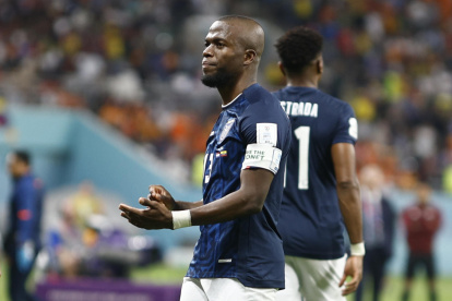 El jugador de la selección de Ecuador, Enner Valencia, durante el partido ante el Países Bajos.